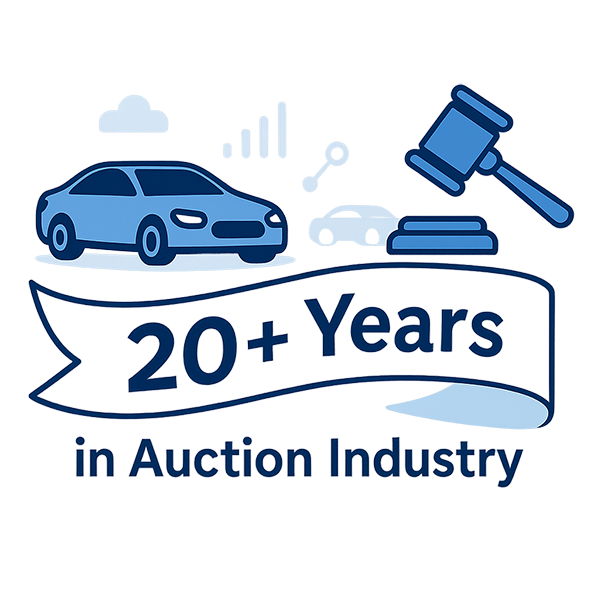 20+ years in auction industry illustration